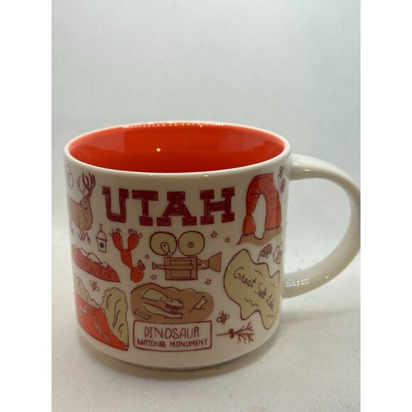 Starbucks Been There Series Utah Mug 14 Fl Oz Red Interior Ceramic Coffee Cup - Picture 6 of 6